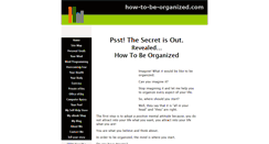 Desktop Screenshot of how-to-be-organized.com